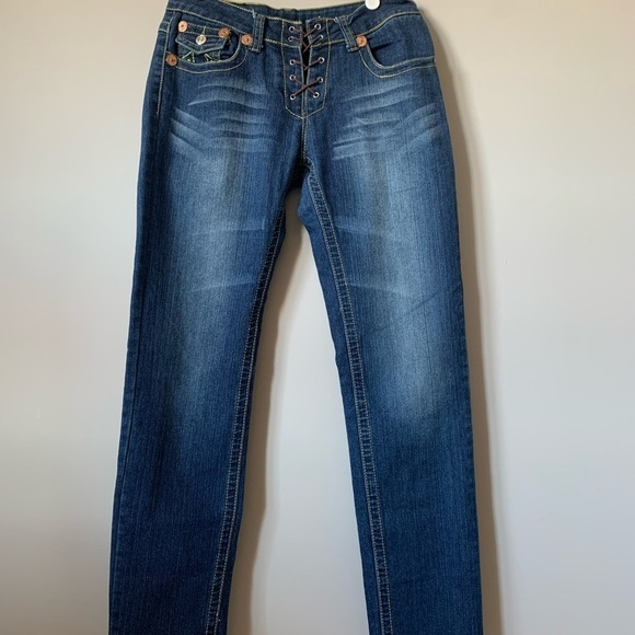 True Religion Lace up fly  Jeans - Size 28 - Picture 2 of 15